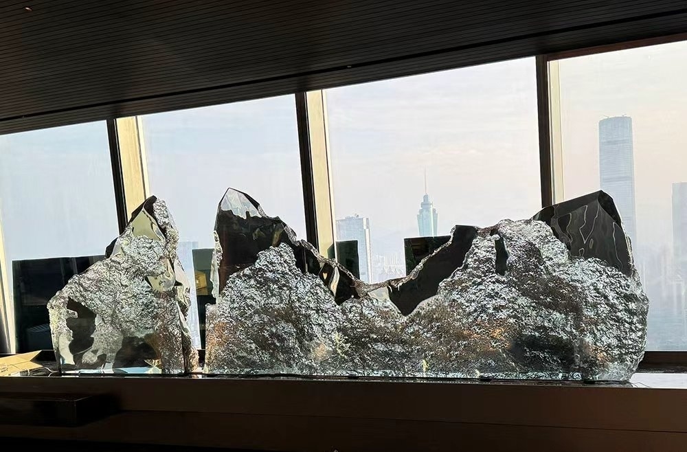 流晶 山石 翡翠绿