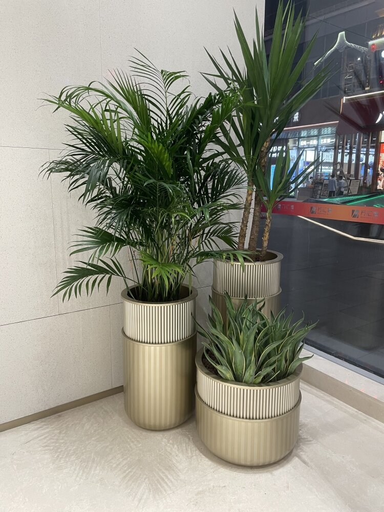 耶利雅 金属花缸