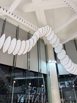 多维空间矩阵环商场展厅酒吧发光数控动态矩阵悬浮效果
