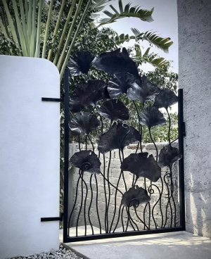 欧式手工锻打艺术铁艺庭院门｜别墅花园装饰门