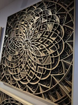 天然木饰面雕刻板画04