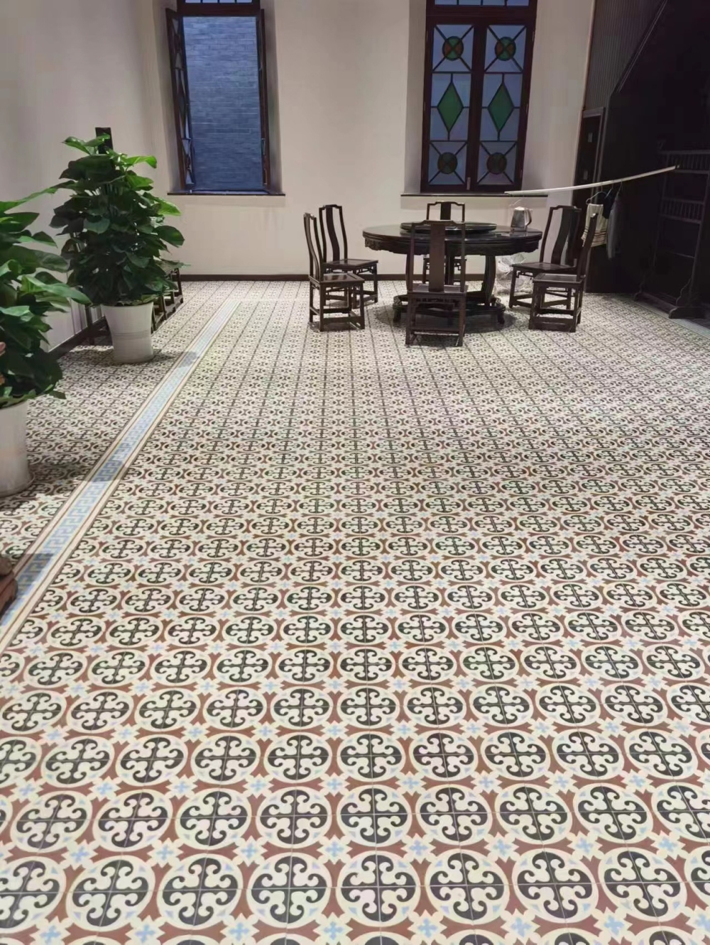 手工花砖