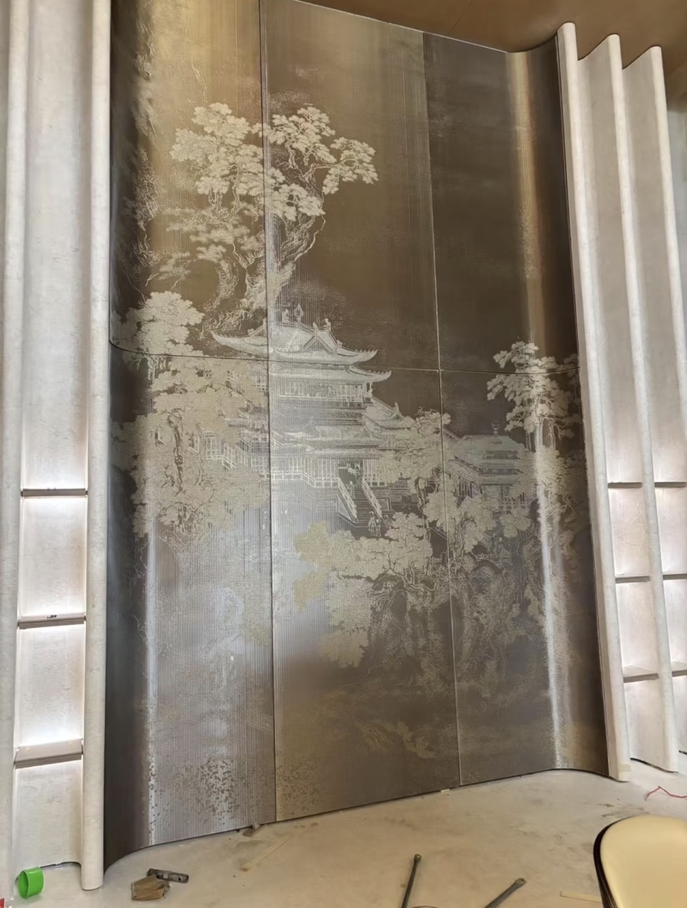 金属网屏风2