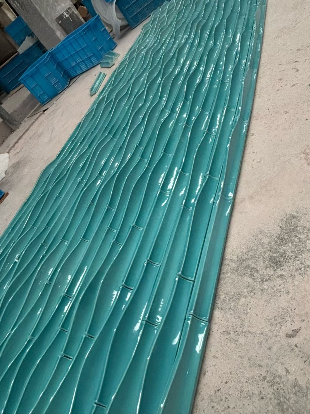湖绿色手工陶瓷砖