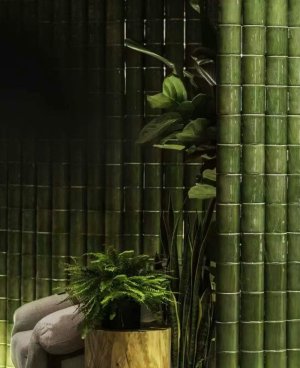 绿色竹节手工砖