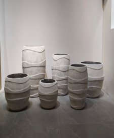 艺术水泥纤维落地花瓶386