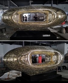 金属镂空发光艺术装置
